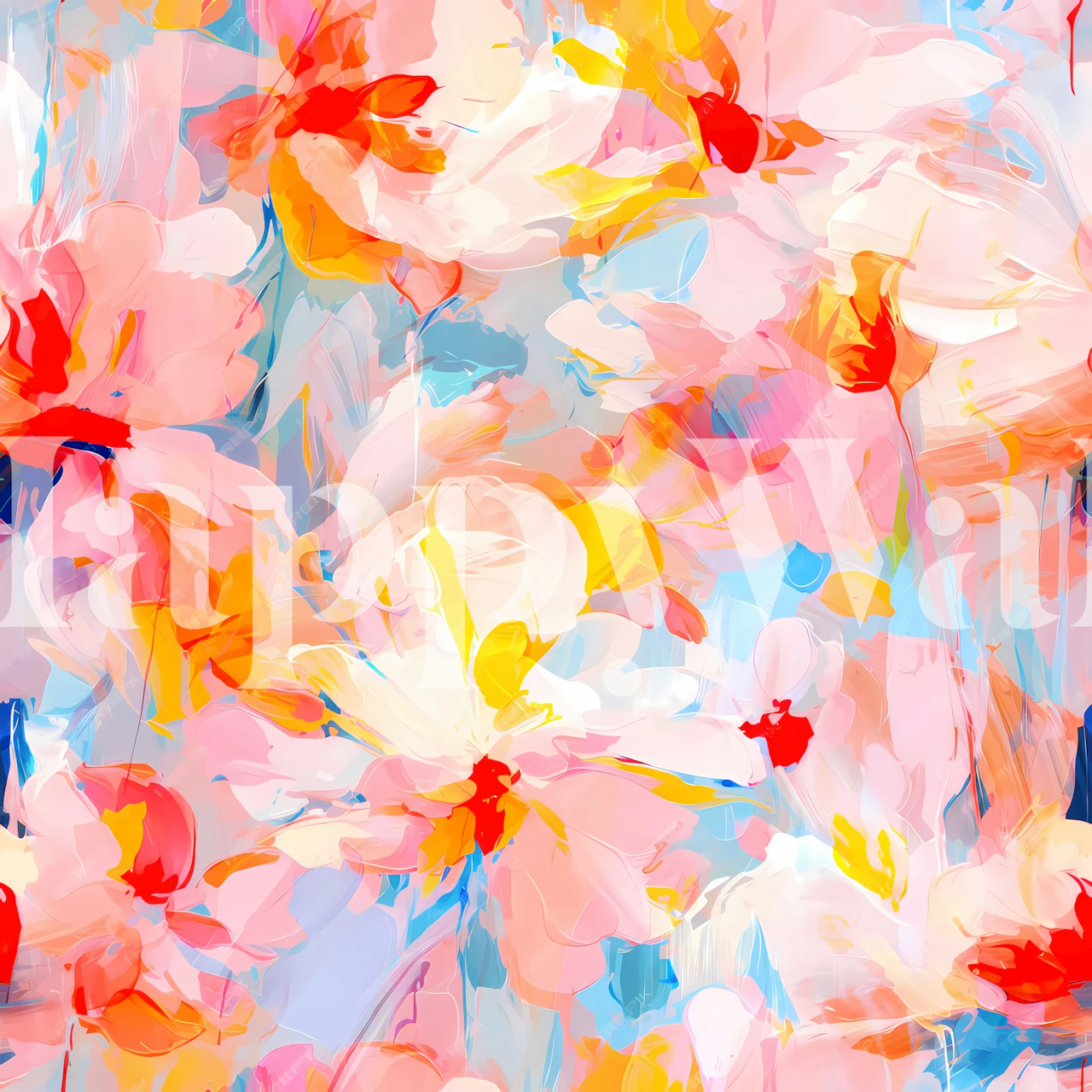 Spring Garden Abstract Florals tapetes