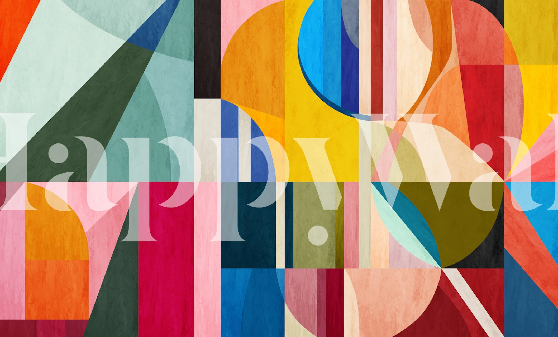 Contemporary Color Block Art tapet