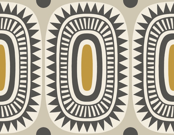 geometric sun ovals - beige background