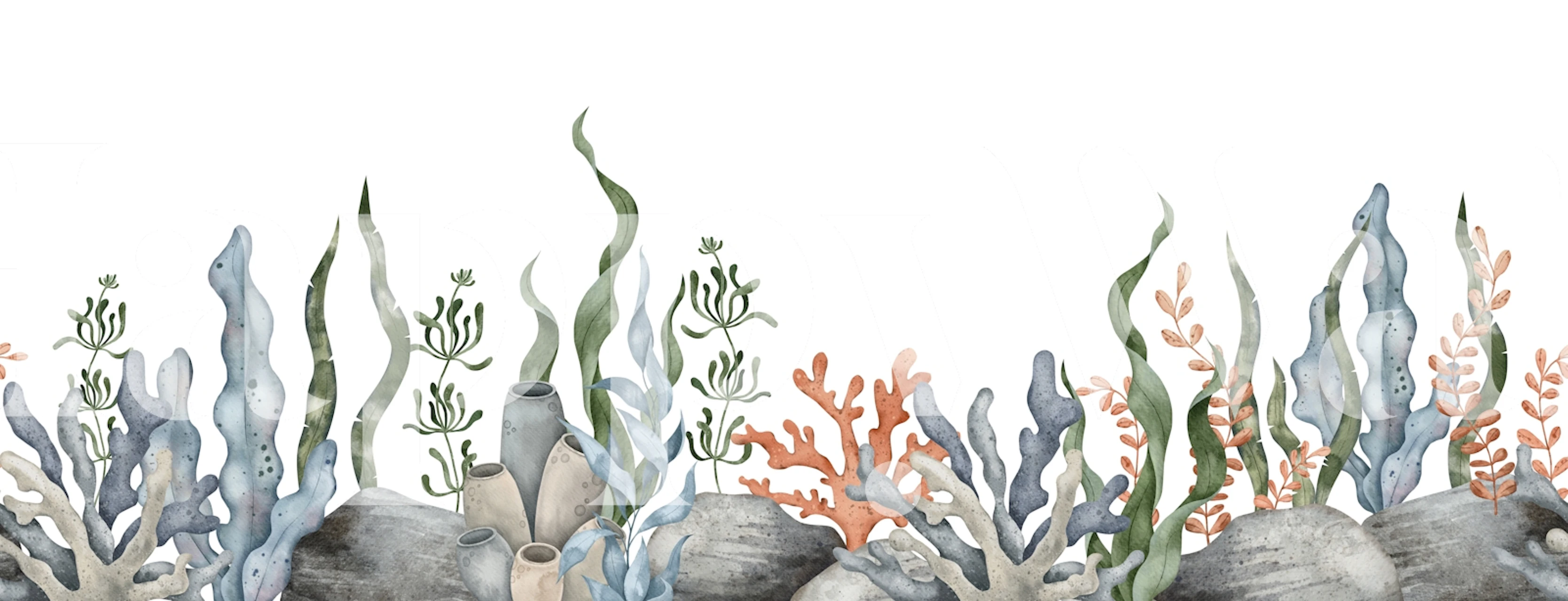 Tapet Coral Reef Delight într-o cameră