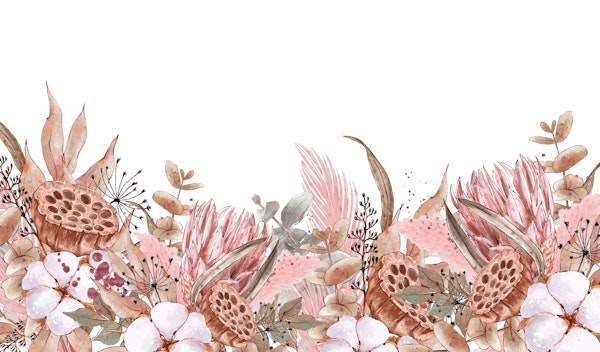 Boho Floral Protea Design