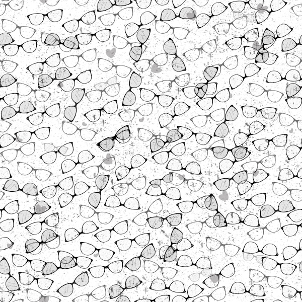 Black White Glasses Doodle