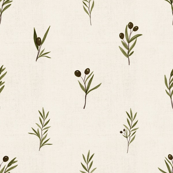 Tuscany Olive Branches On Canvas