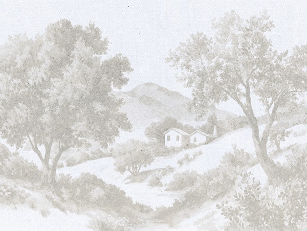 Vintage Sepia Landscape Scene