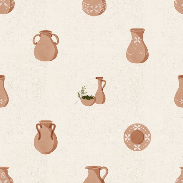 Tuscany Pottery On Canvas