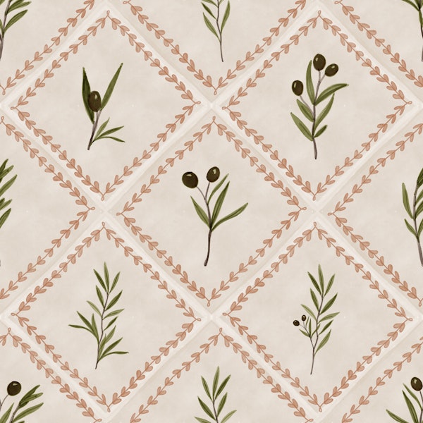 Tuscany Olive Decorated Tiles