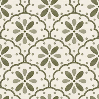 Tuscany Scallop Olive wallpaper