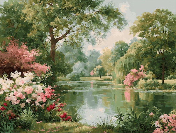 Serene River Garden View