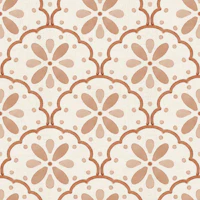 Tuscany Scallop Terracotta wallpaper