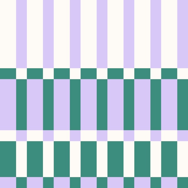 Modern Checkerboard Stripe Mural