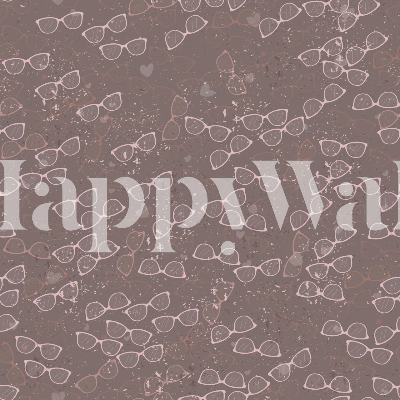 Cute eyewear hearts and speckles wallpaper design