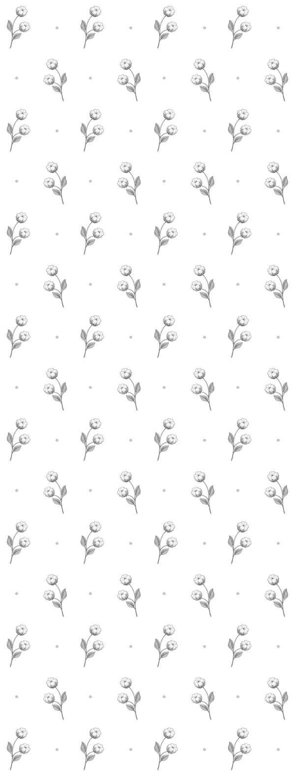 Minimal Gray Floral Sprigs