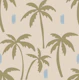 Boho Palm Trees Olive Green Coastal