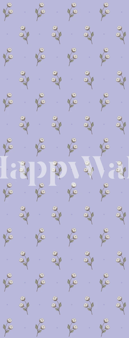 Lavender Cotton Flower Sprigs tapeta v místnosti