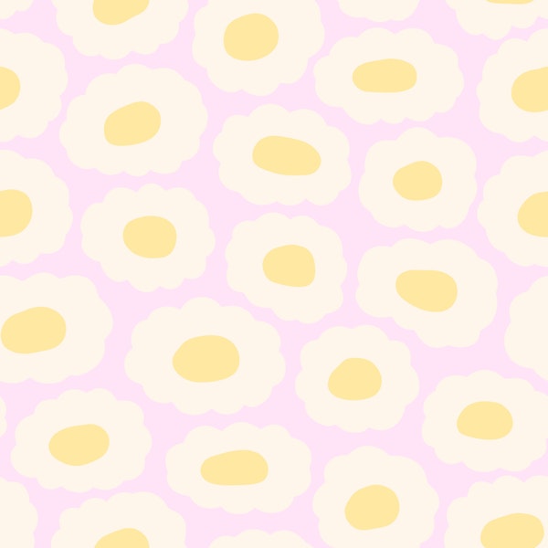 Cute Retro Daisy Floral clouds