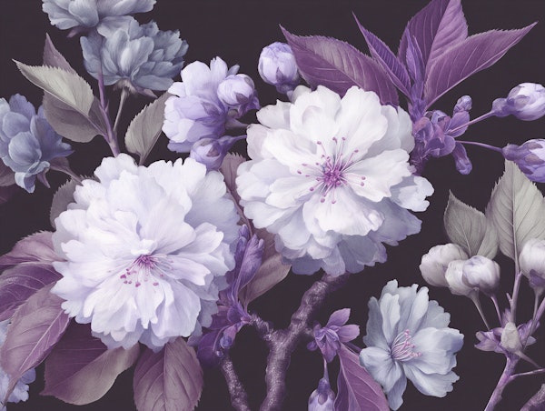 Vintage Violet Botanical Blooms