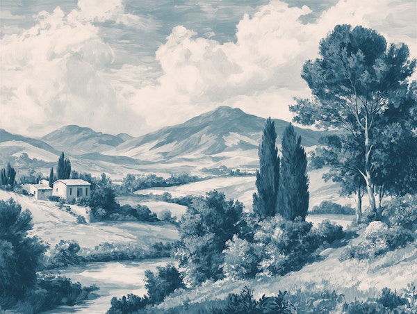 Blue Tuscan Countryside