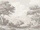 Sepia Mountain Valley Engraving
