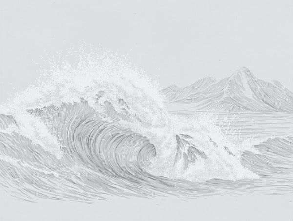Minimal Ocean Wave Sketch