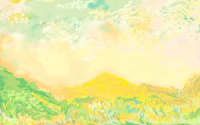 Pastel Sunrise Meadow impressionism wallpaper