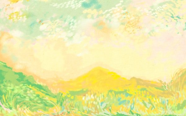 Pastel Sunrise Meadow impressionism
