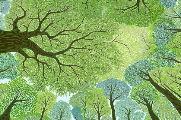 Green Forest Canopy View