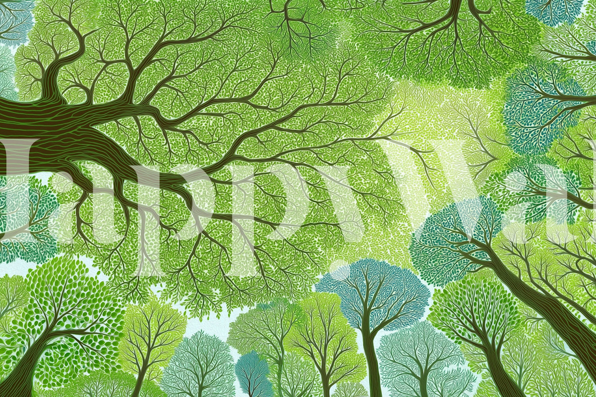 Green Forest Canopy View wallpaper