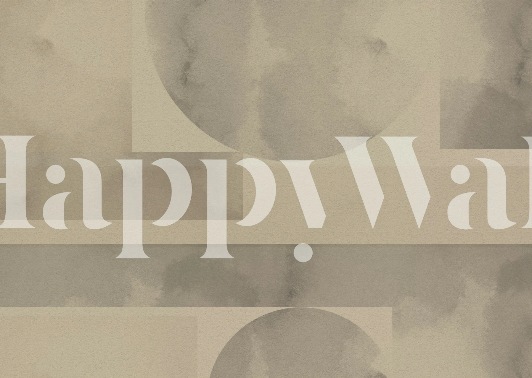 Scandinavian Neutral Abstract wallpaper in a room