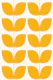 Mid Century Leaves Yellow