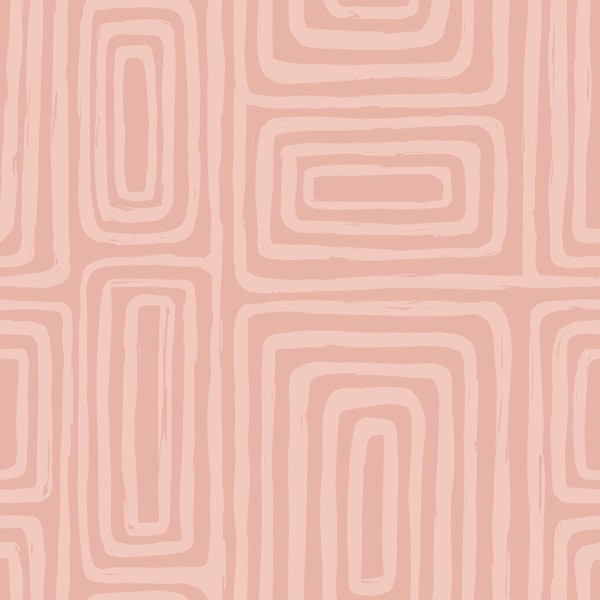 Muted Rose Organic Geometry Pattern L