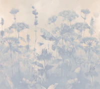Soft Blue Wildflower Haze tapet
