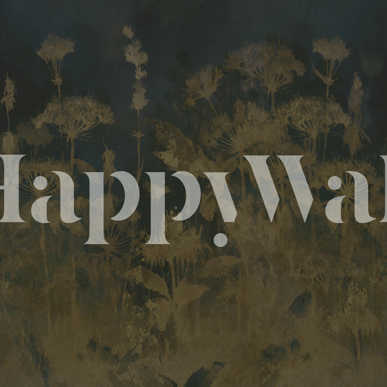 Moody Midnight Wildflower Meadow tapet i et rum