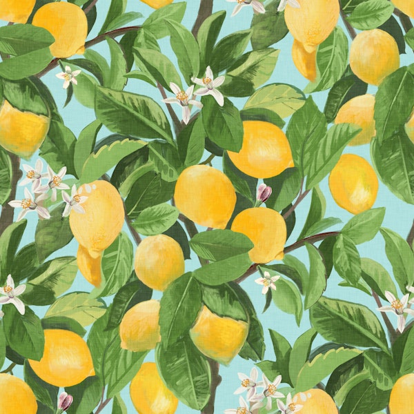 Sunlit Mediterranean Lemons