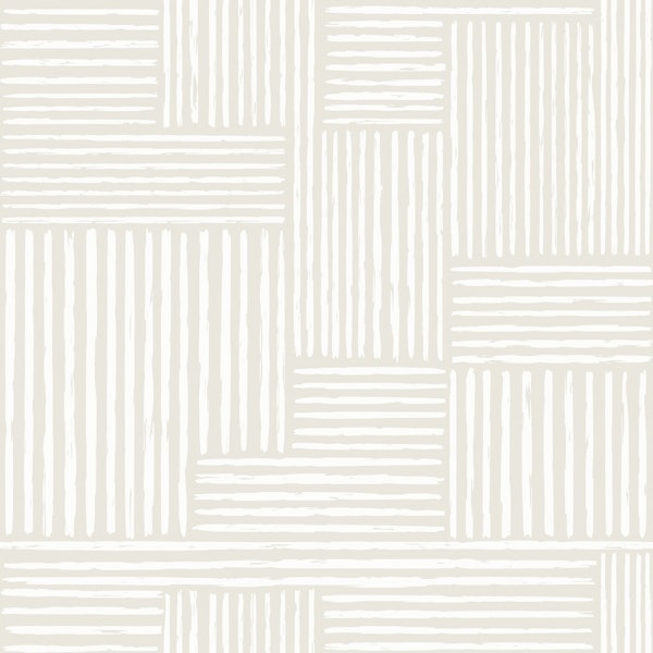 Modern Beige Stripe Collage Pattern L