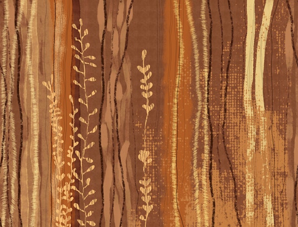 Nordic Forest Stripes Rust Orange