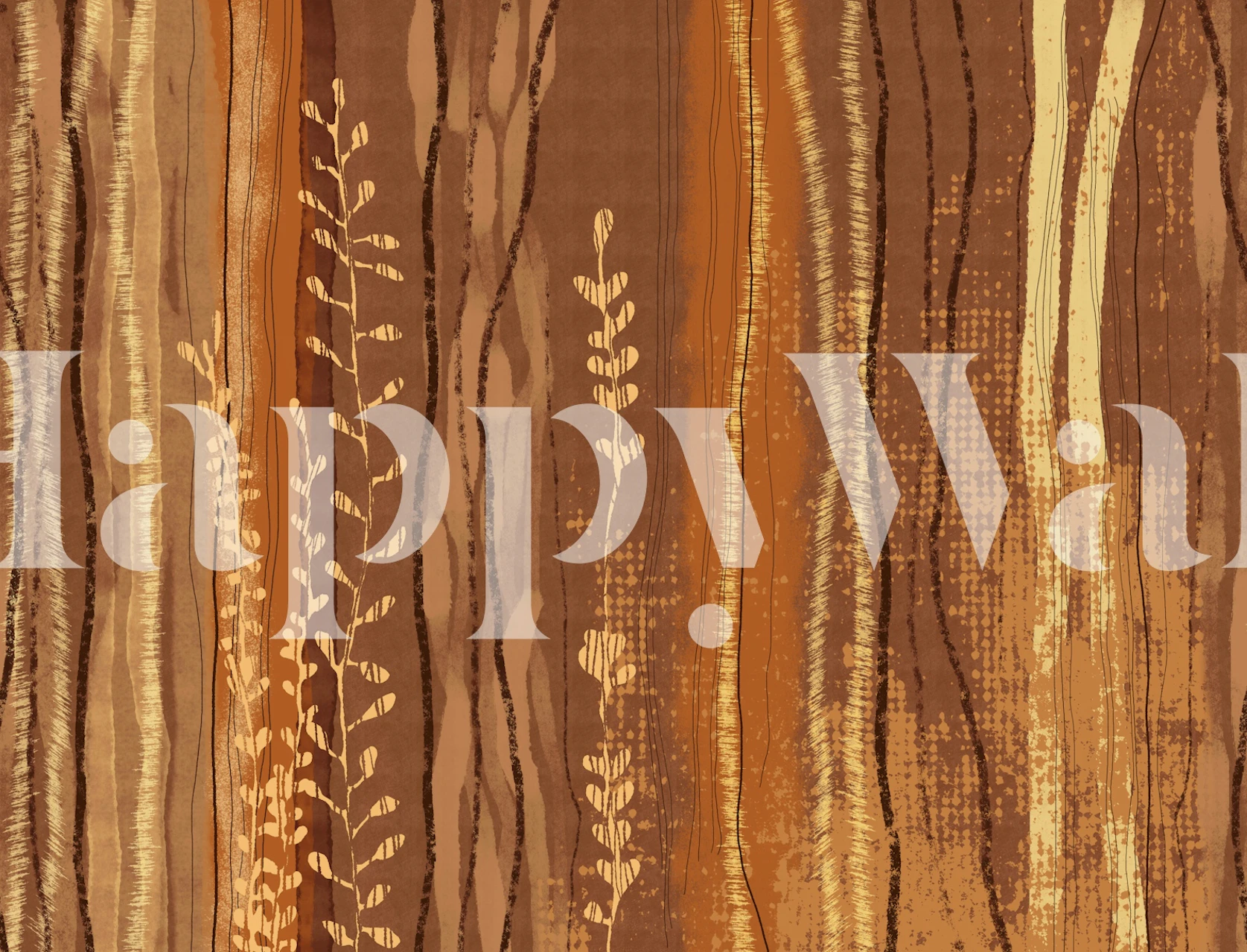 Nordic Forest Stripes Rust Orange tapeta v izbe