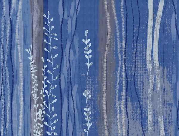 Nordic Forest Stripes Cobalt