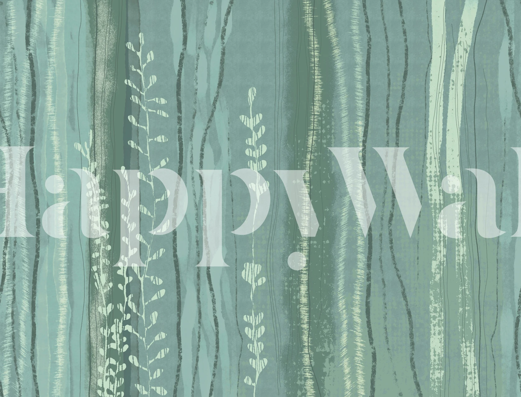 Nordic Forest Stripes Mint tapeta v miestnosti