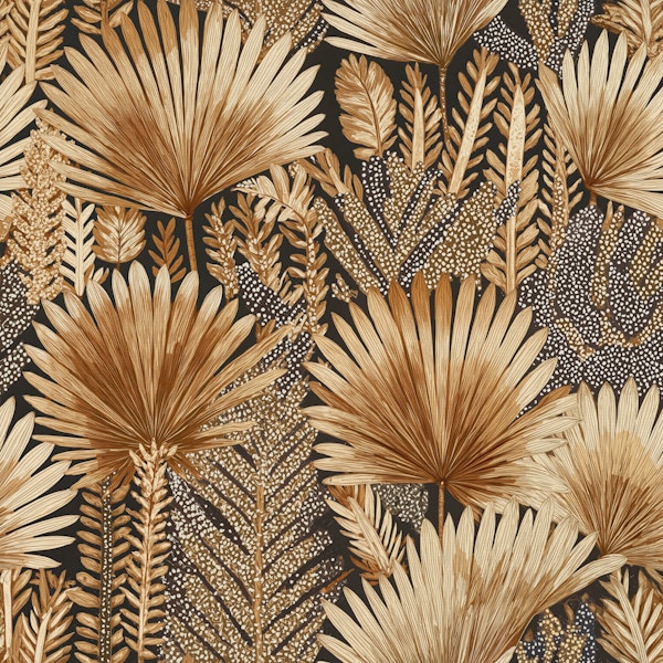 Autumn Palm Leaf Collage