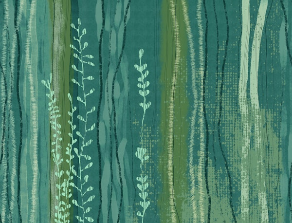 Nordic Forest Stripes Green