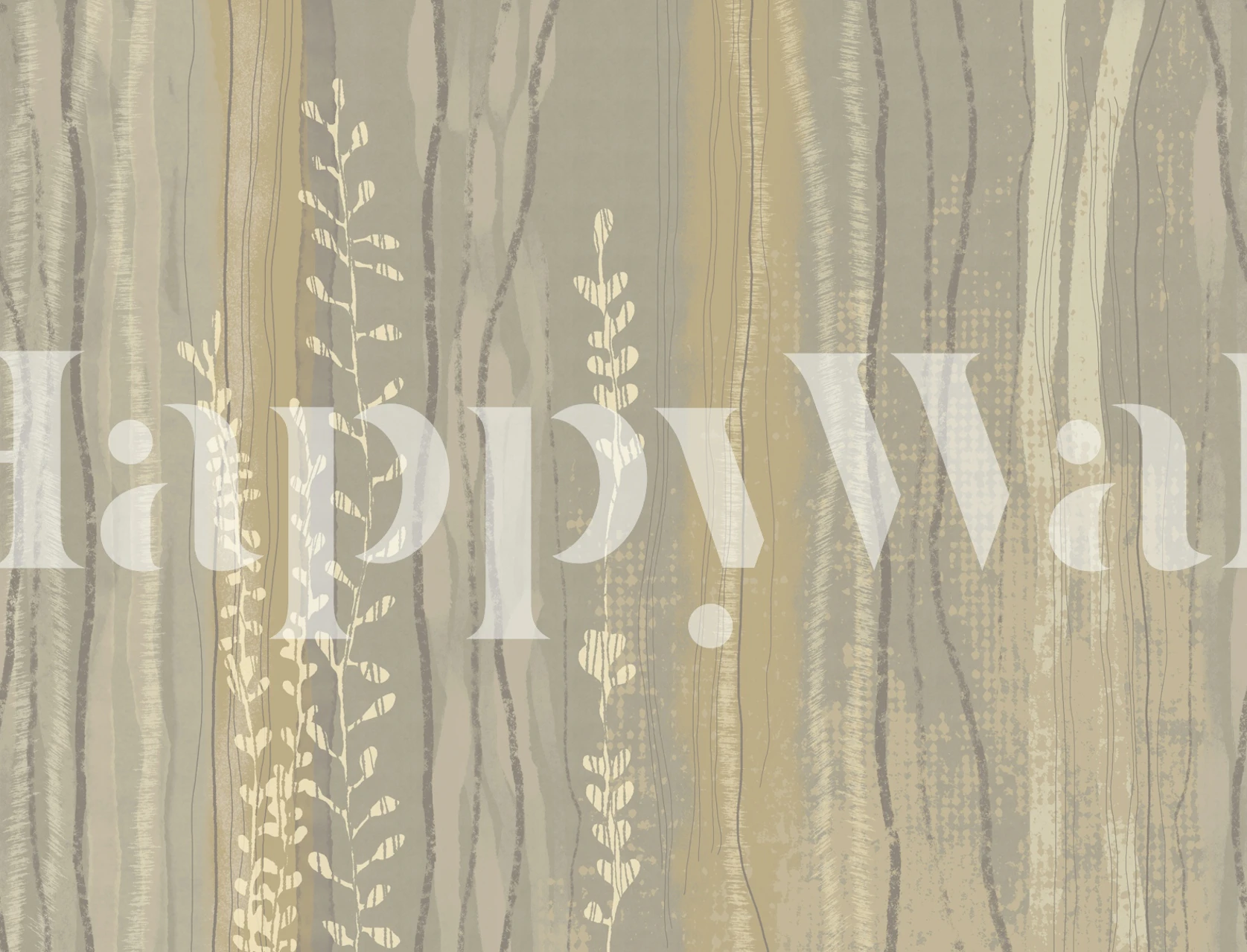 Nordic Forest Stripes Beige wallpaper in a room