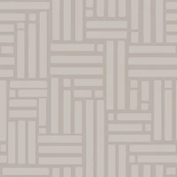 Neutral Geometric Block Grid Pattern L tapet