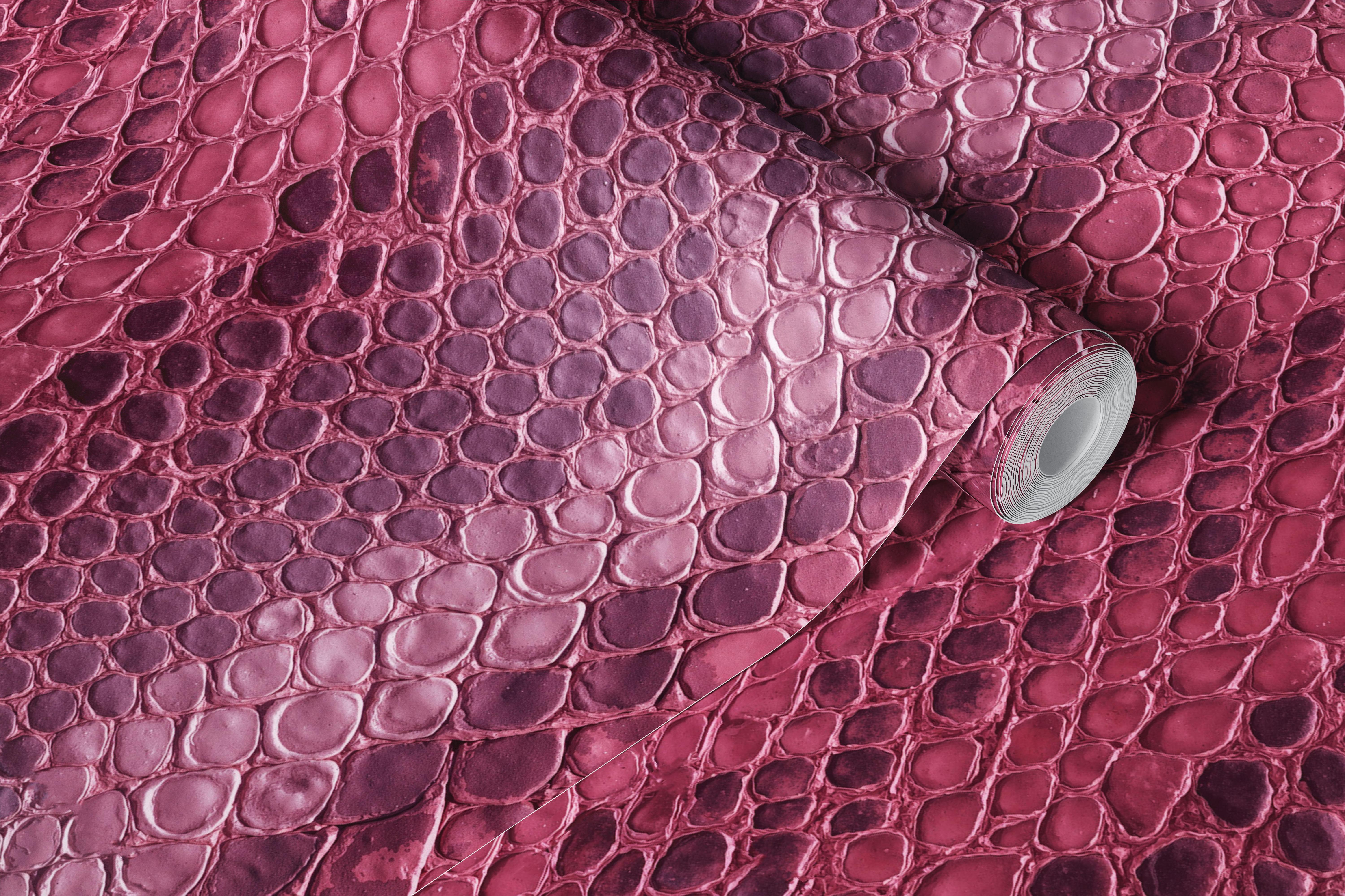 Rose Snake Skin Texture wallpaper in a room