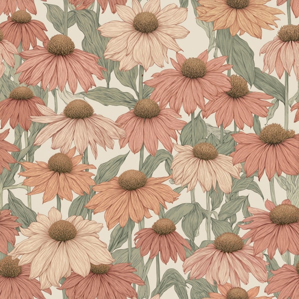 Botanical Coneflower Meadow