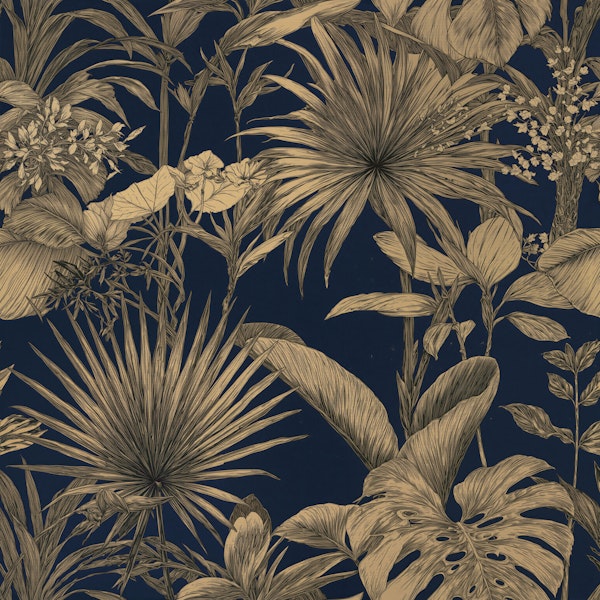 Vintage Botanical Night Garden