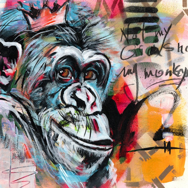Colorful Street Art Monkey
