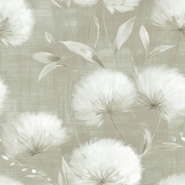 Cream Botanical Dandelion Breeze