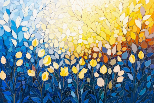 Blue to Gold Botanical Glow