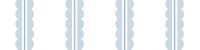 scalloped panel stripes - blue and white tapete