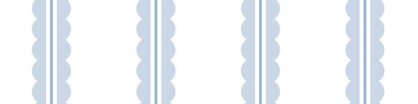scalloped panel stripes - blue and white
